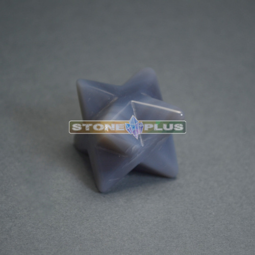 Меркаба 27х27 мм из агата серого