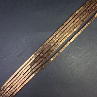 Нить гематит кубик 3 мм, шоколадный, 40 ±1 см
