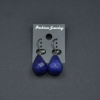 Серьги граненые с агатом