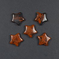 Звезда 25х25 мм из обсидиана коричневого