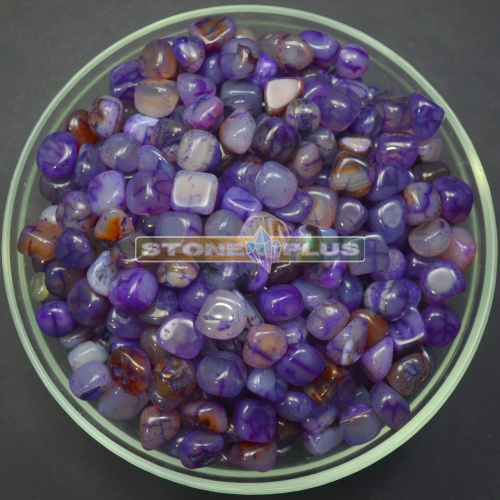 Агат фиолетовый галтовка 8 - 12 мм / 1 упаковка - 100 гр