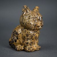 Фигурка "Кот" большой из яшмы пейзажной
