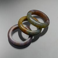 Кольцо из агата мохового 6*18 мм