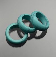 Кольцо из турквенит  (имитация под берюзу) 8*18 мм
