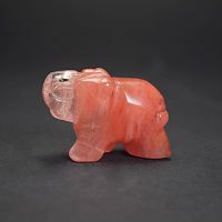 Фигурка Слона 35 мм из кварца красного