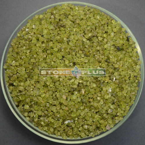 Галтовка Хризолит 3-5 мм / 1 упаковка - 100 гр