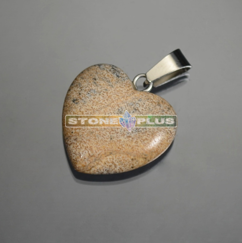 Подвеска "Сердце" - песочная яшма