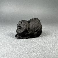 Фигурка Щенок сидит Обсидиан