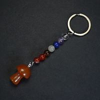 Брелок из камней "7 чакр Гриб" с сердоликом