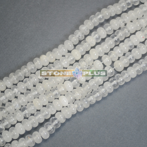 Нить горный хрусталь рондель 5х8 мм 40 ±1 см