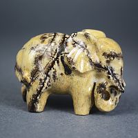Фигурка "Слон малый" из яшмы пейзажной