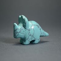 Фигурка Трицератопс из говлита голубого (имитация) 45 мм