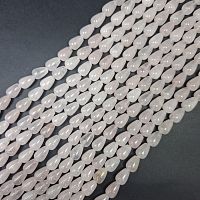 Нить Розовый кварц капля 10x15, 37 ±2 см