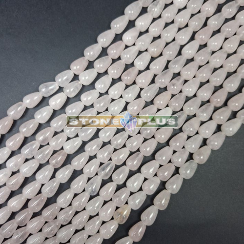 Нить Розовый кварц капля 10x15, 37 ±2 см