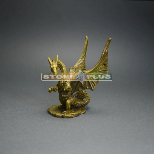 Сувенир-подставка "Дракон с крыльями" бронза