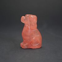 Фигурка Собаки 35 мм из кварца красного