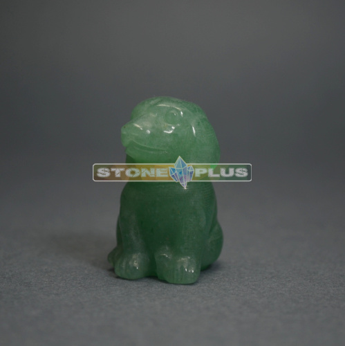 Фигурка Собаки 30 мм из авантюрина зелёного