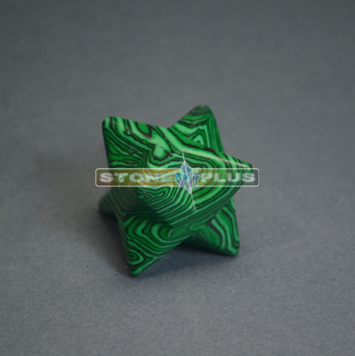 Меркаба 27х27 мм из малахита(имитация)