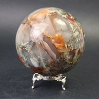 Шар яшма серо-красная 72-74 мм.