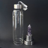 Бутылка с кристаллом аметист