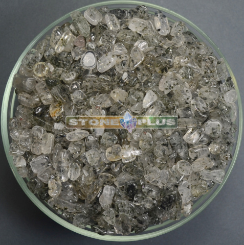 Галтовка кварц с турмалином 5-10 мм / 1 упаковка - 100 гр