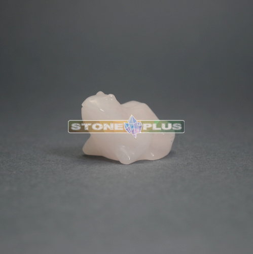 Фигурка Лягушка 30 мм из розового кварца