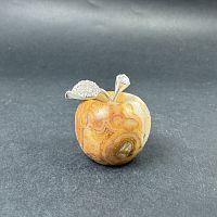 Яблоко агат бежевый 30х35 мм