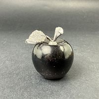 Яблоко обсидиан черный 30х35 мм
