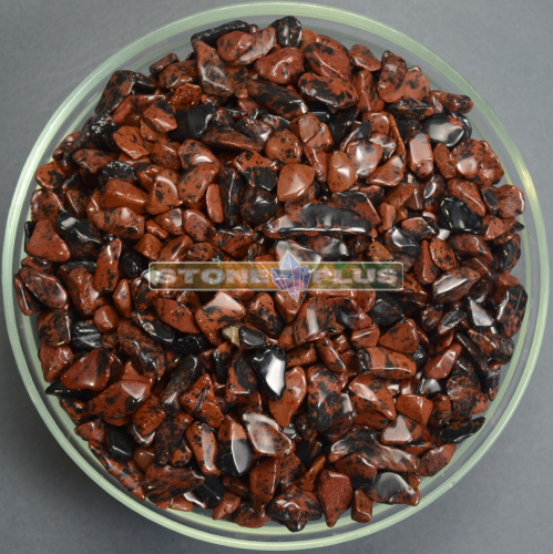 Галтовка обсидиан коричневый 5-10 мм / 1 упаковка - 100 гр