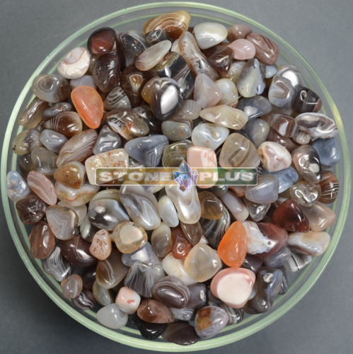 Галтовка Агат ботсвана 10 - 15 мм / 1 упаковка - 100 гр