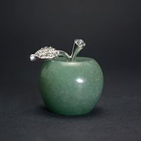 Яблоко из авантюрина зеленого 30х35 мм
