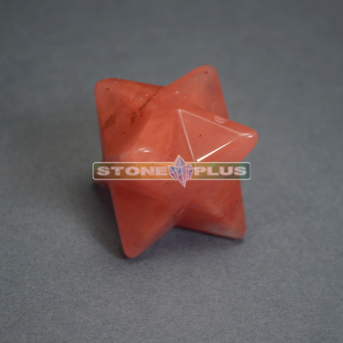 Меркаба 27х27 мм из красного кварца