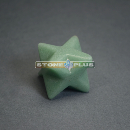 Меркаба 27х27 мм из авантюрина зелёного