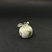 Яблоко агат бело-зеленый 20х25 мм