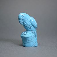 Фигурка Попугай из говлита голубого (имитация) 45 мм