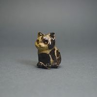 Сувенир "Котик" из яшмы пейзажной