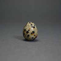 Яйцо из далматиновая яшма