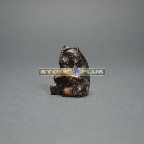 Фигурка Медведя 30 мм из родонита