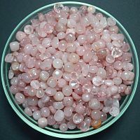 Розовый кварц круглый галтовка 8-12 мм / 1 упаковка - 100 гр