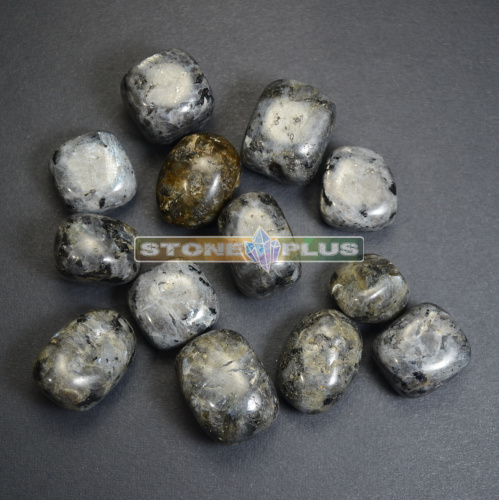 Галтовка "Ларвикит (Кубы)" / 1 упаковка - 100 гр