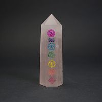 Кристалл "7 чакр" розовый кварц