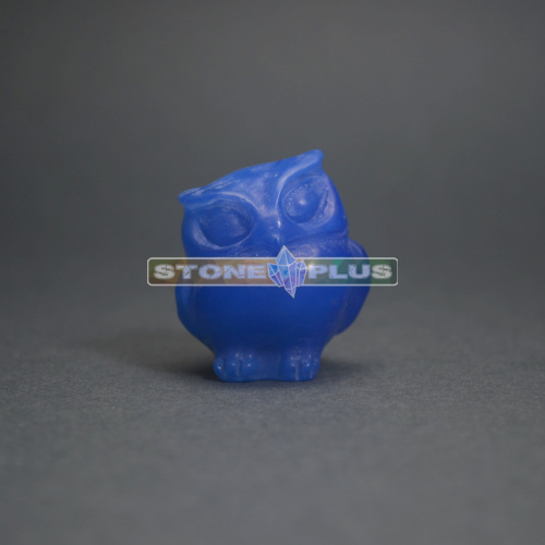 Фигурка Совы 30 мм из синего лунного камня (имитация)