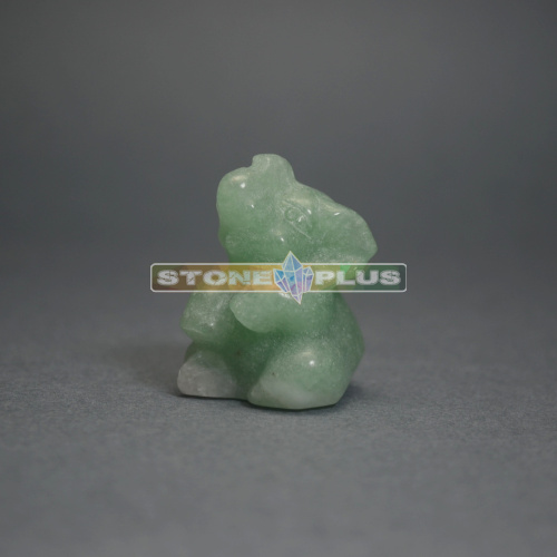 Фигурка Слона 30 мм из авантюрина зелёного