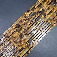 Нить Тигровый глаз прямоугольник 5x15, 37 ±2 см