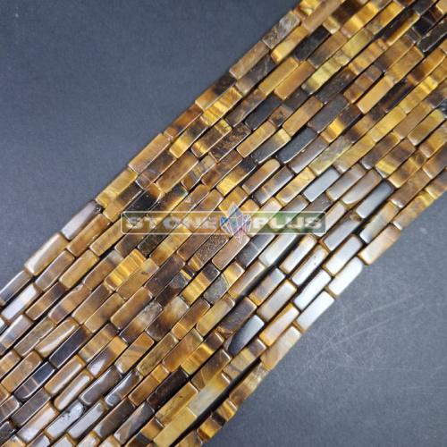 Нить Тигровый глаз прямоугольник 5x15, 37 ±2 см