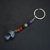 Брелок из камней "7 чакр Гриб" с содалитом
