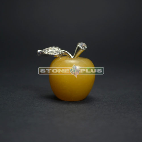 Яблоко из агата желтого 25х30 мм