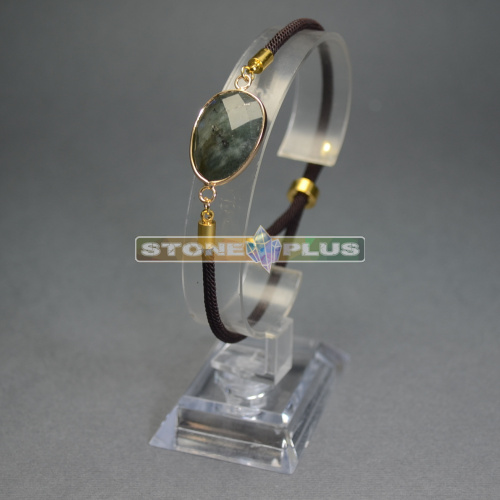 Браслет на шнурке с лабрадором овал