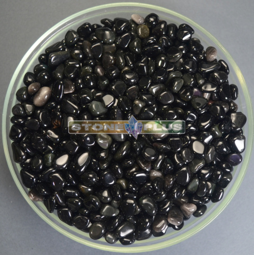 Галтовка обсидиан 5-10 мм / 1 упаковка - 100 гр