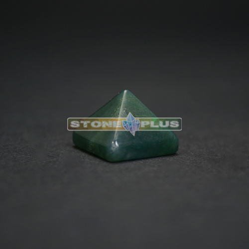 Пирамида 4 стороны мини из агата зеленого